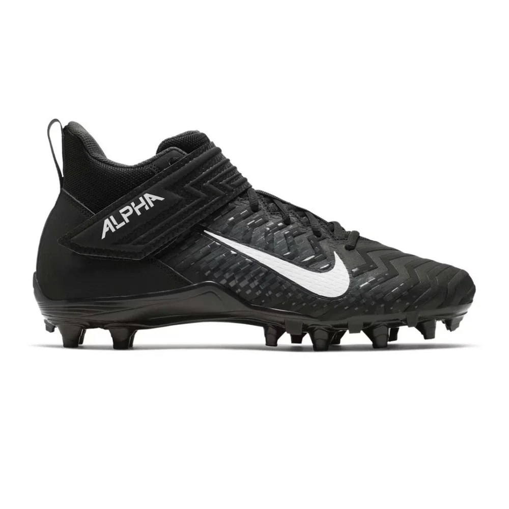 Nike Football Cleats‎ Mens 10.5 Black Alpha Menace Varsity 2 Shoes AQ8154 001